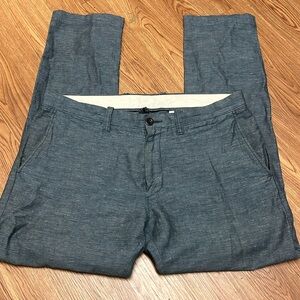 J. Crew Linen Blue Chinos